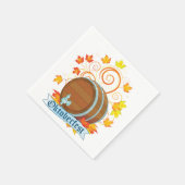 Oktoberfest Barrel Paper Napkins Serviette (Ecke)