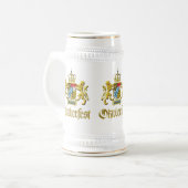 Oktoberfest Bavaria Wappen Beer Stein Bierglas (Vorderseite Links)