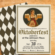 Oktoberfest Bayerische Deutsche Bierparty-Einladun