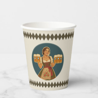 Oktoberfest Bayerisches Deutsches Bierparty Pappbecher