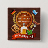 Oktoberfest Beer Barrel Button (Vorderseite)