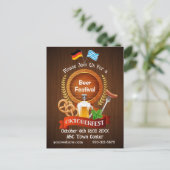 Oktoberfest Beer Barrel Postkarte (Stehend Vorderseite)