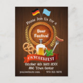 Oktoberfest Beer Barrel Postkarte (Vorderseite)