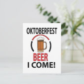 Oktoberfest Beer Drink Funny Oktoberfest Postkarte (Stehend Vorderseite)
