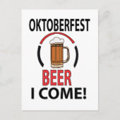 Oktoberfest Beer Drink Funny Oktoberfest Postkarte (Vorderseite)