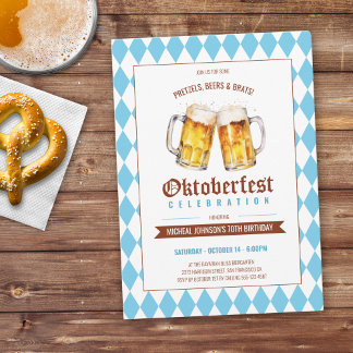 Oktoberfest Beer Party Geburtstag Einladung