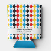 Oktoberfest Benutzerdefinierter Text Blau Rot Dosenkühler (Rückseite)