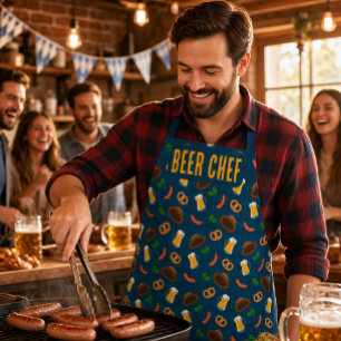 Oktoberfest-Bier-, Brezel- und Wurst-Schürze Schürze
