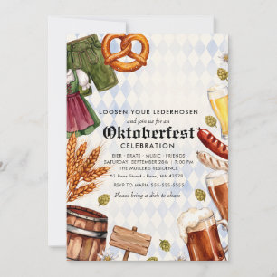 Oktoberfest Bier Deutsche Festival Party Einladung