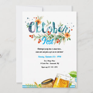 Oktoberfest Bier Einladung