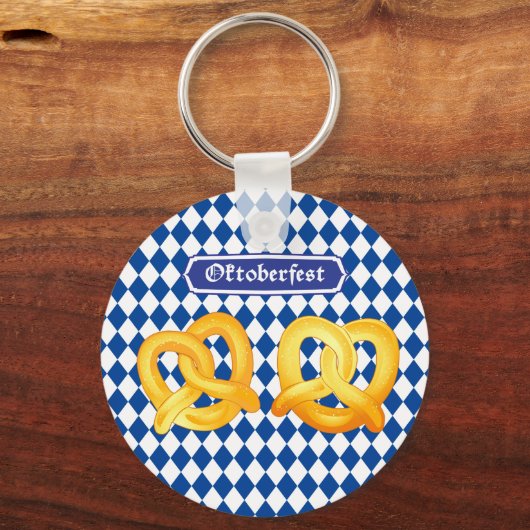 OKTOBERFEST Bier Fest traditionelle deutsche Breze Schlüsselanhänger (Vorderseite)