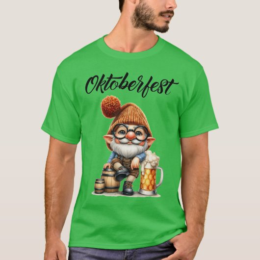 Oktoberfest-Bier-Gnom T-Shirt (Vorderseite)