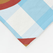 Oktoberfest: Bier, Salzbrezel, Wurstmuster Fleecedecke (Ecke)