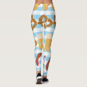 Oktoberfest: Bier, Salzbrezel, Wurstmuster Leggings (Rückseite)