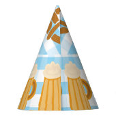 Oktoberfest: Bier, Salzbrezel, Wurstmuster Partyhütchen (Rückseite)