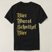Oktoberfest BIER WURST SCHNITZEL BIER Funny German T-Shirt (Design vorne)