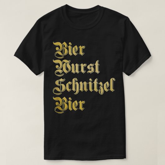 Oktoberfest BIER WURST SCHNITZEL BIER Funny German T-Shirt (Design vorne)