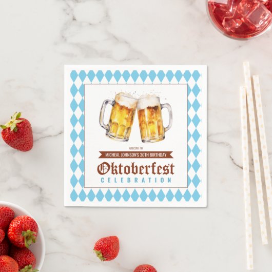 Oktoberfest-Biere Geburtstagsparty Serviette (Beispiel)