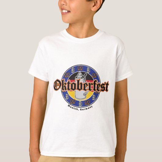 Oktoberfest Biere und Bretzels T-Shirt (Vorderseite)