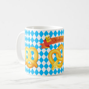 OKTOBERFEST Bierfest-Dekoration Blaues Muster Kaffeetasse