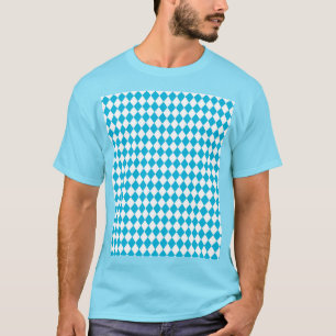 OKTOBERFEST Bierfest-Dekoration Blaues Muster T-Shirt