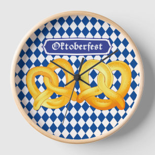 OKTOBERFEST Bierfest traditionelle deutsche Brezel Uhr