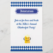 OKTOBERFEST Bierfestival Bayerische Flagge blau Briefpapier (Rückseite)