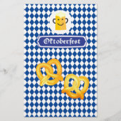 OKTOBERFEST Bierfestival Bayerische Flagge blau Briefpapier (Vorderseite)