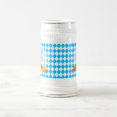 OKTOBERFEST Bierfestival Blaubayerische Flagge Bierglas (Mittel)