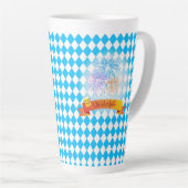 OKTOBERFEST Bierfestival Blaubayerische Flagge Milchtasse (Rechte Ecke)