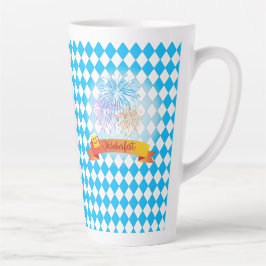 OKTOBERFEST Bierfestival Blaubayerische Flagge Milchtasse