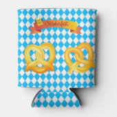 OKTOBERFEST Bierfestival Dekoration Blaues Muster Dosenkühler (Vorderseite)