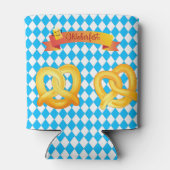 OKTOBERFEST Bierfestival Dekoration Blaues Muster Dosenkühler (Rückseite)