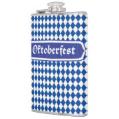 OKTOBERFEST Bierfestival Dekoration Blaues Muster Flachmann (Links)