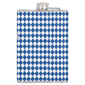 OKTOBERFEST Bierfestival Dekoration Blaues Muster Flachmann (Rückseite)