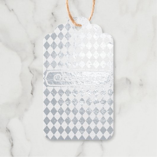 OKTOBERFEST Bierfestival Dekoration Blaues Muster Geschenkanhänger (Vorderseite)