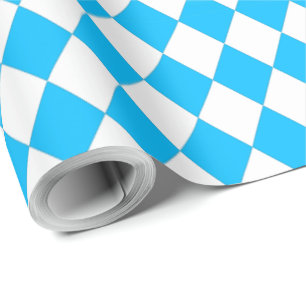OKTOBERFEST Bierfestival Dekoration Blaues Muster Geschenkpapier