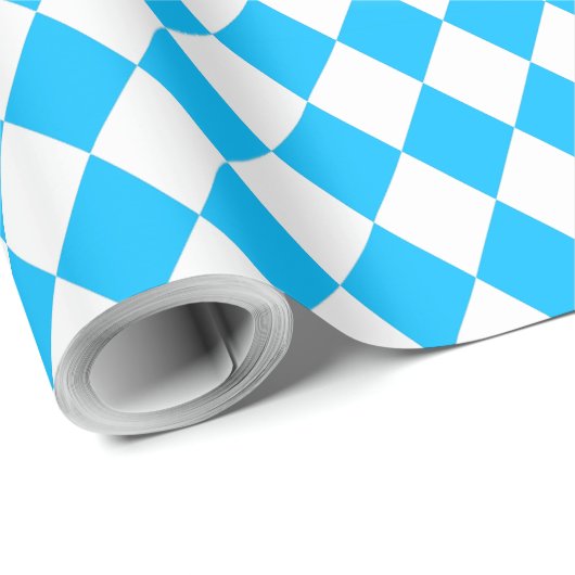 OKTOBERFEST Bierfestival Dekoration Blaues Muster Geschenkpapier (Rolleneckpunkt)