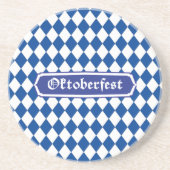 OKTOBERFEST Bierfestival Dekoration Blaues Muster Getränkeuntersetzer (Vorne)