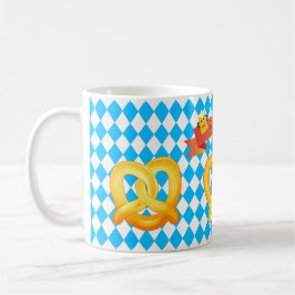 OKTOBERFEST Bierfestival Dekoration Blaues Muster Kaffeetasse