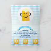 OKTOBERFEST Bierfestival Dekoration Blaues Muster Karte (Innenseite)