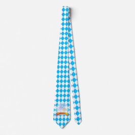 OKTOBERFEST Bierfestival Dekoration Blaues Muster Krawatte