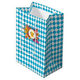 OKTOBERFEST Bierfestival Dekoration Blaues Muster Mittlere Geschenktüte