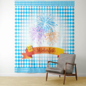 OKTOBERFEST Bierfestival Dekoration Blaues Muster Wandteppich (Beispiel)