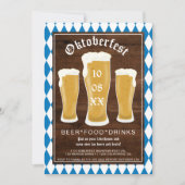 Oktoberfest Bierfestival Typografie Bayern Einladung (Vorderseite)