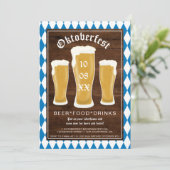 Oktoberfest Bierfestival Typografie Bayern Einladung (Stehend Vorderseite)