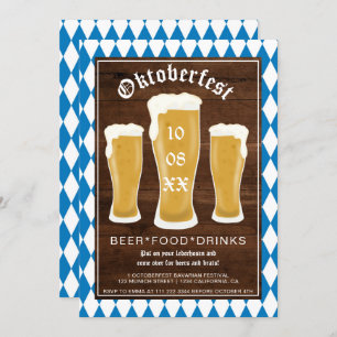 Oktoberfest Bierfestival Typografie Bayern Einladung