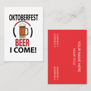 Oktoberfest Bierfestival  Visitenkarte