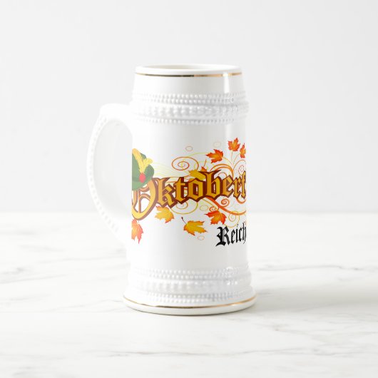 Oktoberfest Bierstein - Tasse Bier (Vorderseite Links)