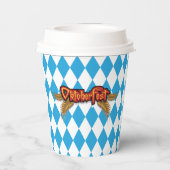 Oktoberfest Blue Paper Cup Pappbecher (Rückseite)